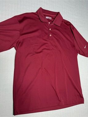 Nike Men's Burgundy Short-Sleeve Polo
